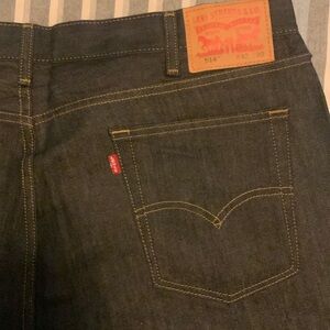 Levi's Mens Black Button Fly 501 Original Fit Straight Leg Jeans 40 X 30